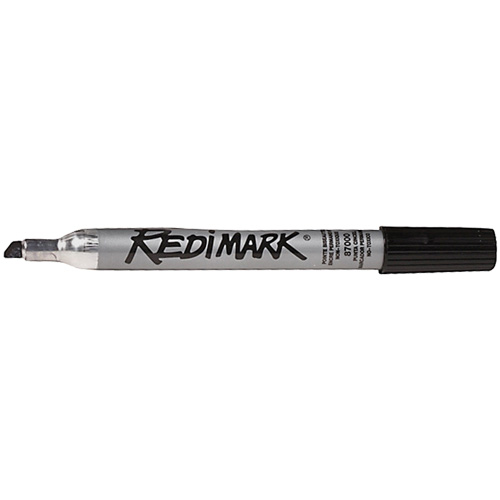 Dixon Redimark Permanent Marker, Chisel, Black