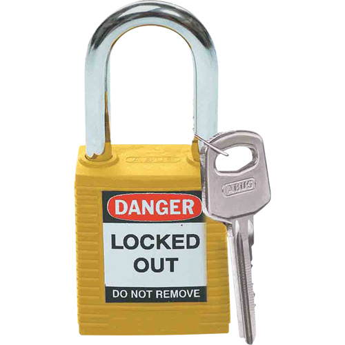 Lockout Padlock, Safety Padlock, Keyed Different, Nylon, 1-1/2" Width