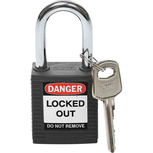 Lockout Padlock, Safety Padlock, Keyed Different, Nylon, 1-1/2" Width