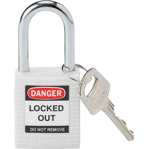 Lockout Padlock, Safety Padlock, Keyed Different, Nylon, 1-1/2" Width