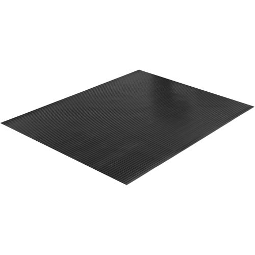 Wide Rib Matting, Runner, 4' x 75' x 1/8", Black