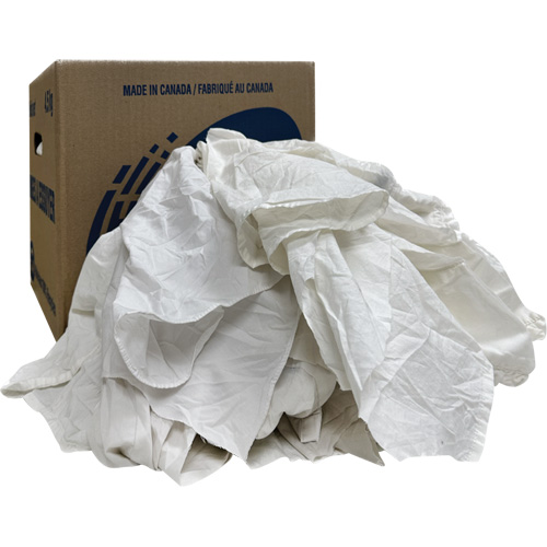 Wiper Rags Box, White, 10 lbs.