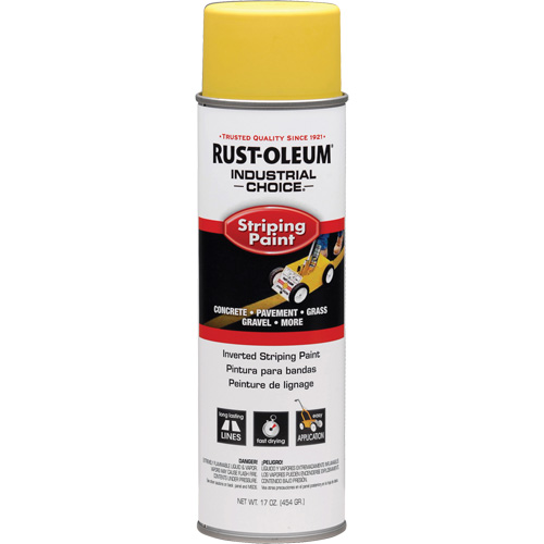 Rust-Oleum - Industrial Choice® S1600 System Inverted Striping Spray Paint, Yellow, 18 oz., Aerosol Can