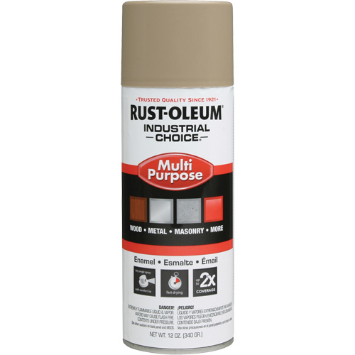 Industrial Choice 1600 System Multi-Purpose Enamel Spray Paint, Beige, Gloss, 12 oz., Aerosol Can