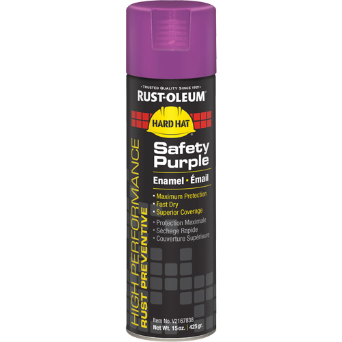 V2100 System Enamel Spray Paint, Safety Purple, Gloss, 15 oz., Aerosol Can