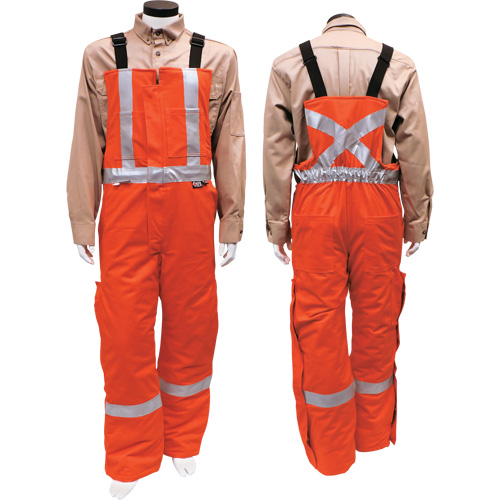 UltraSoft® 525 Style Insulated Bib Pants, X-Large, Orange - Fire Rated Overall - SGC879