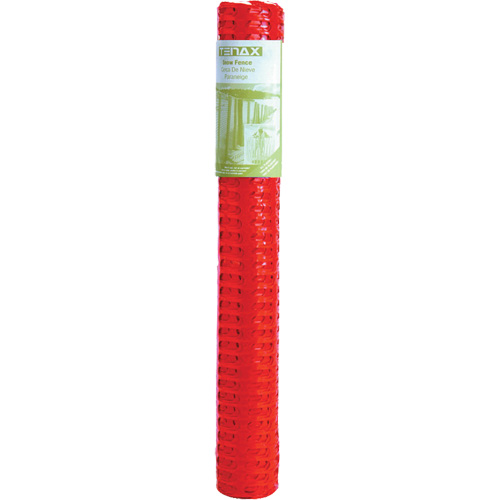 Plastic Snow Fence, 50' L x 4' W, Orange