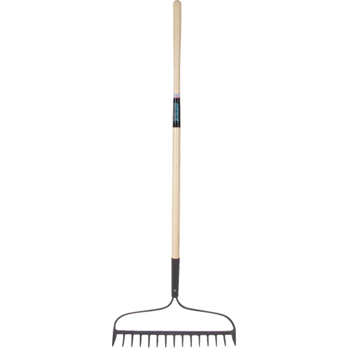 Heavy-Duty Bow Rake, Wood Handle, 58" L, 15" Blade, 15 Tines