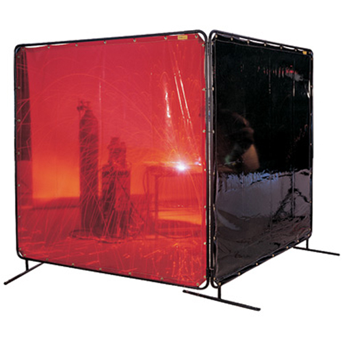 Welding Screen and Frame, Orange, 8' x 6' - Welding Screens - NT891