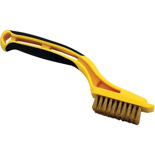 Mini Scratch Brush, Brass, 5 x 10 Wire Rows, 8-1/4" Long