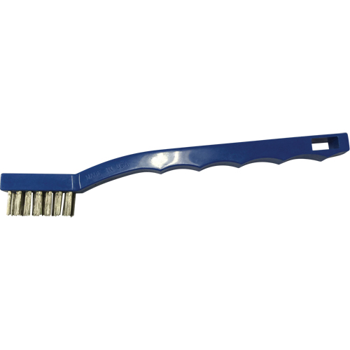 Small Cleaning Scratch Brushes, Stainless Steel, 3 x 7 Wire Rows, 7-3/4" Long