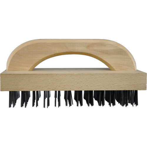 Flat Wire Butcher Block Brushes, Flat Steel Wire, 8 x 12 Wire Rows, 9" Long