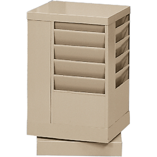 Literature Storage Racks, Rotating, 20 Slots, Steel, 14-1/8" W x 14-1/8" D x 21-1/4" H