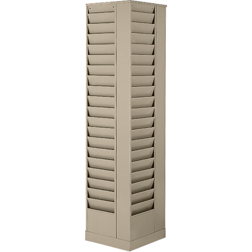 Literature Storage Racks, Rotating, 23 Slots, Steel, 14-1/8" W x 14-1/8" D x 66" H