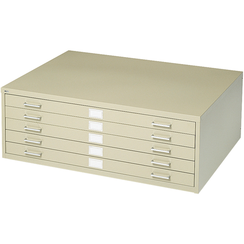 Steel Plan Files, 5 Drawers, 53-3/8" W x 41-3/8" D x 16-1/2" H