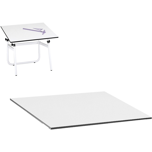 Table Top for Vista Adjustable Drawing Table, 48" W x 3/4" H, White