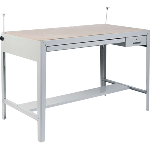 Precision Drafting Table Base, 56-3/8" W x Grey