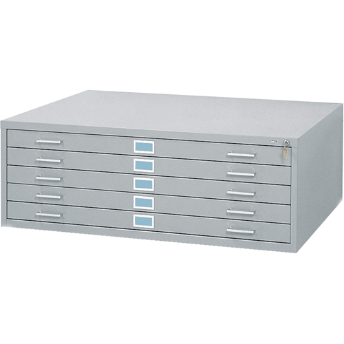 Steel Plan Files, 5 Drawers, 46-3/8" W x 35-3/8" D x 16-1/2" H