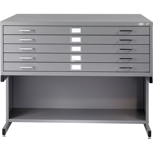 Steel Plan Files, 5 Drawers, 53-3/8" W x 41-3/8" D x 16-1/2" H
