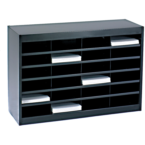 Heavy-duty Literature Organizers, Stationary, 24 Slots, Steel, 37-1/2" W x 12-3/4" D x 25-3/4" H