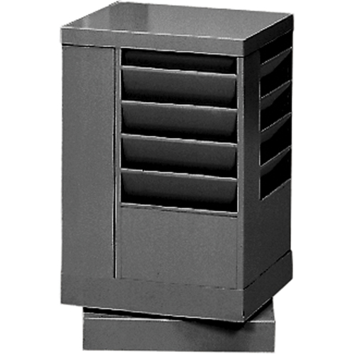 Literature Storage Racks, Rotating, 20 Slots, Steel, 14-1/8" W x 14-1/8" D x 21-1/4" H