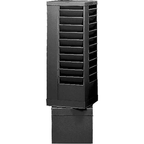 Literature Storage Racks, Rotating, 44 Slots, Steel, 14-1/8" W x 14-1/8" D x 48-1/2" H