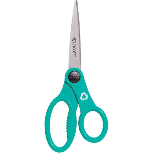 KleenEarth Recycled Scissors, 8", Rings Handle