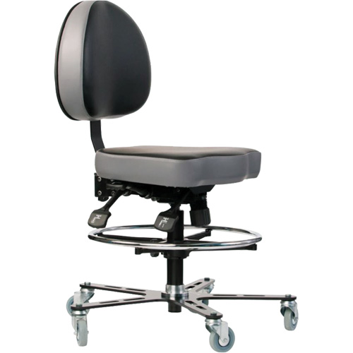 TF 180 Ergonomic Chair, Vinyl, Black