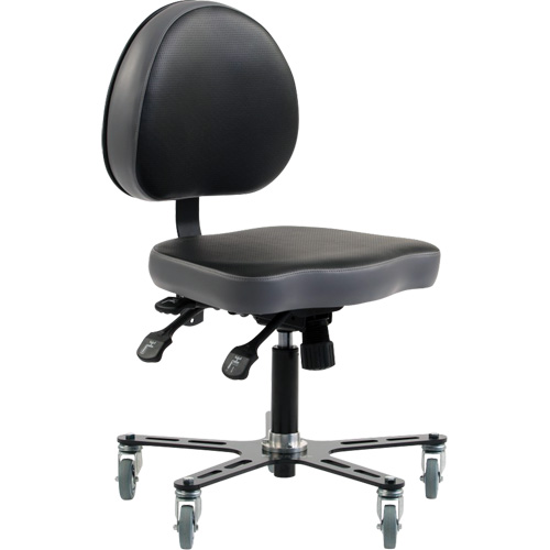 SF180 Multi-Tilt Ergonomic Chair, Vinyl, Black/Grey