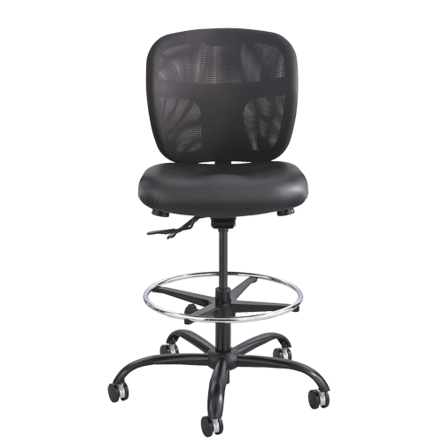 Vue™ Heavy-Duty Stool, Vinyl, Black, 350 lbs. Capacity