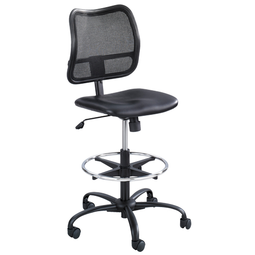 Vue™ Ergonomic Stool, Vinyl, Black, 250 lbs. Capacity