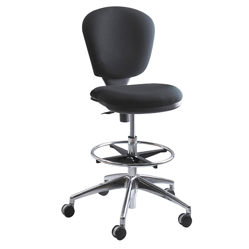 Metro™ Extended-High Chair, Fabric, Black, 250 lbs. Capacity
