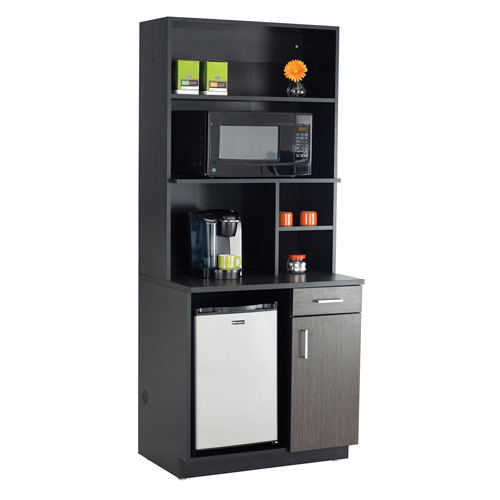 Modular Cabinet, Melamine, 39" H x 36" W x 25" D, Asian Night/Black - Storage Cabinet - OP755