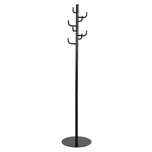 Coat Rack, 68" H, Black, 8 Hook(s)
