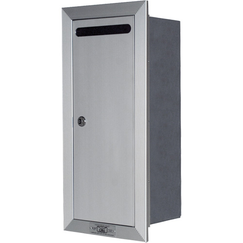 Recessed Collection Box, Wall -Mounted, 16-3/16" x 6-3/8", Aluminum