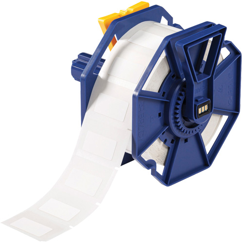 UL Approved Permanent Adhesive Labels, Polyester, 1.5" L x 0.75" H, White