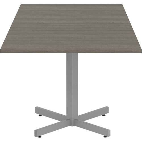 Newland Height-Adjustable Square Table, 36" L x 36" W x 29" H, 1" Top, Laminate, Brown