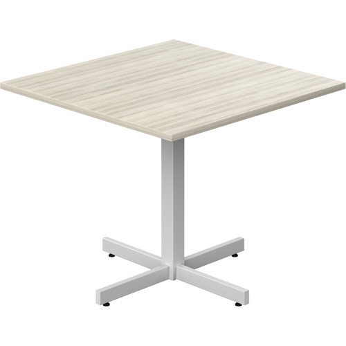 Newland Height-Adjustable Square Table, 36" L x 36" W x 29" H, 1" Top, Laminate, Tan