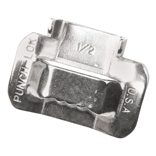 Buckles for Portable Stainless Steel Strapping, Stainless Steel, Fits Strap Width 1/2" -  - PE312