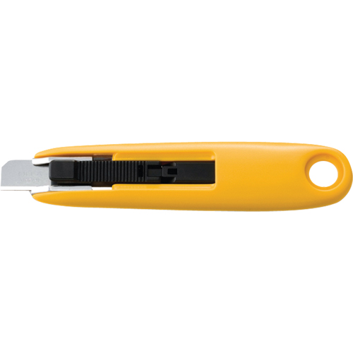 Compact Self-Retracting Safety Knife, 11 mm, Carbon Steel, Plastic Handle