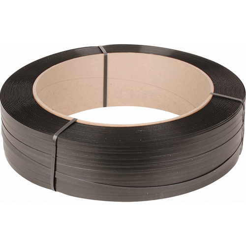 Strapping, Polypropylene, 1/2" W x 7200' L, Black, Machine Grade - Plastic Strapping - PC114