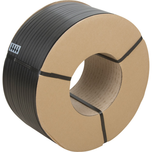 Strapping, Polypropylene, 1/2" W x 7200' L, Black, Manual Grade