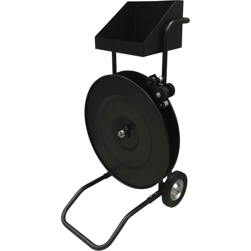 Strapping Dispenser, Polyester/Steel/Polypropylene Straps, 16"/8" Core Dia., 3"/8"/6" Roll Width - Steel & Poly Dispenser - PG283
