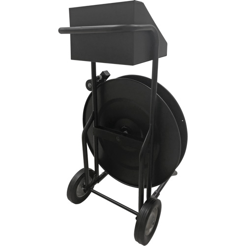 Strapping Dispenser, Polyester/Steel/Polypropylene Straps, 16"/8" Core Dia., 3"/8"/6" Roll Width - Steel & Poly Dispenser - PG283