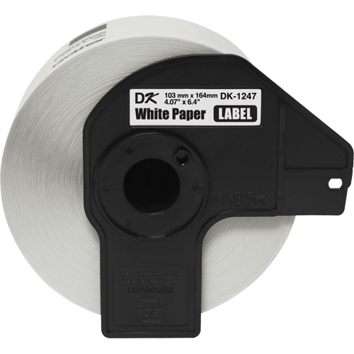 Large Die-Cut Shipping Labels, 4" W x 6-2/5" L, White