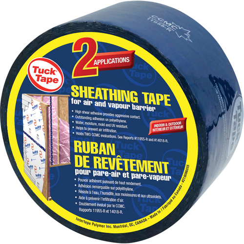 Contractors Sheathing Tape, 60 mm (2-3/8") x 55 m (180.4'), Blue
