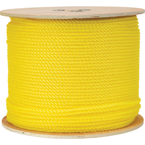 1/4" Braided Yellow Rope, Polypropylene, 1300'