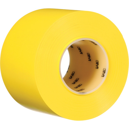 Durable Floor Marking Tape 971, 4" x 108', Vinyl, Yellow
