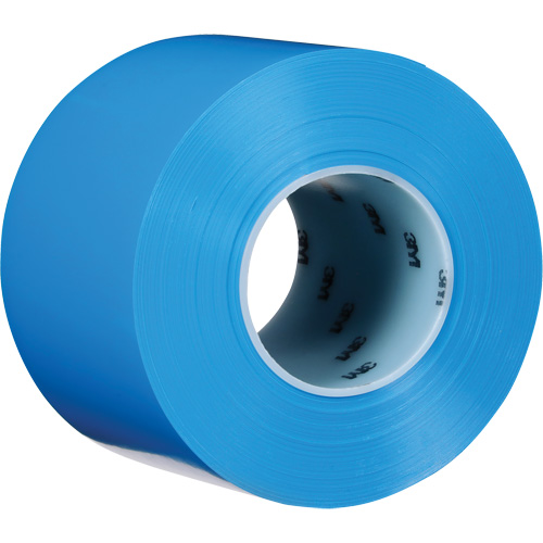 Durable Floor Marking Tape 971, 4" x 108', Vinyl, Blue