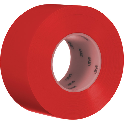 Durable Floor Marking Tape 971, 3" x 108', Vinyl, Red